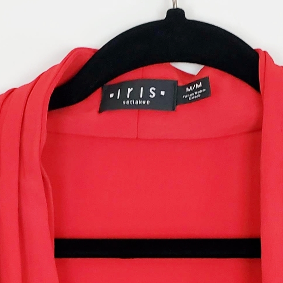 Iris Setlakwe Red Wrap Tunic Blouse •        A20Dr - Picture 3 of 5